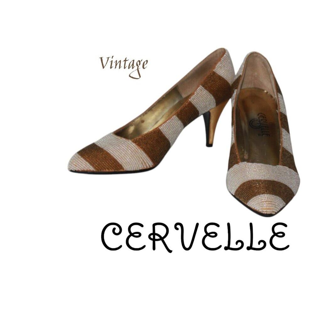 Vintage Cervelle Beaded Pumps Size 7.5B